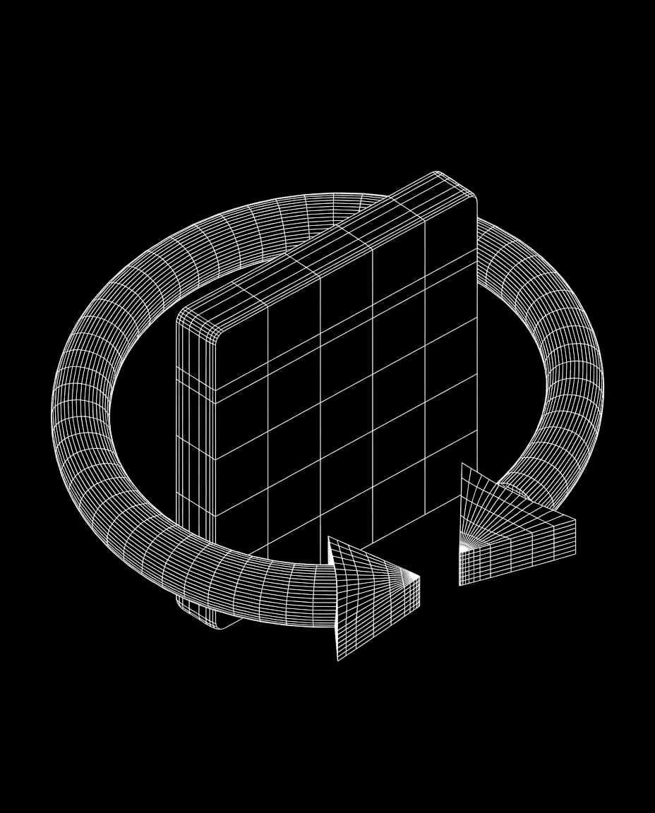 Isometric wireframe icon for Payment Enquiries